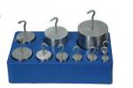 HOOKED WEIGHT SET OF 9, STAINLESS STEEL,1EACH OF 1G,10G,50G,100G, & 500G, 2 EACH OF 20G & 200G,  MLS - WSST09 #